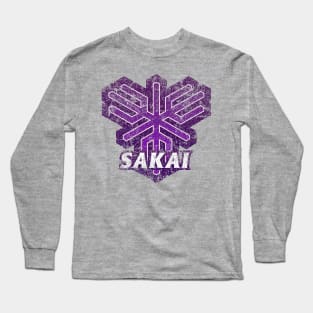 Sakai Municipality Japanese Symbol Distressed Long Sleeve T-Shirt